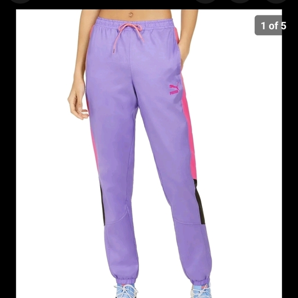 PUMA retro color block track pant joggers size large - Picture 8 of 9